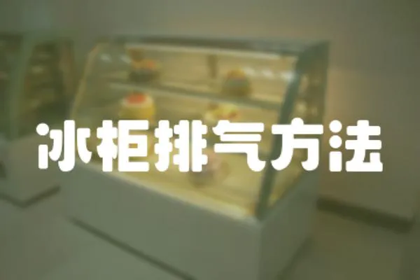 冰柜排氣方法