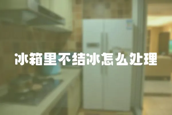 冰箱里不結(jié)冰怎么處理