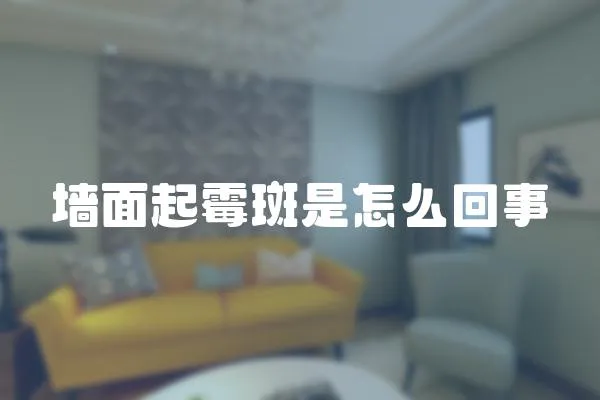 墻面起霉斑是怎么回事