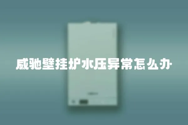 威馳壁掛爐水壓異常怎么辦