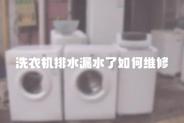洗衣機(jī)排水漏水了如何維修