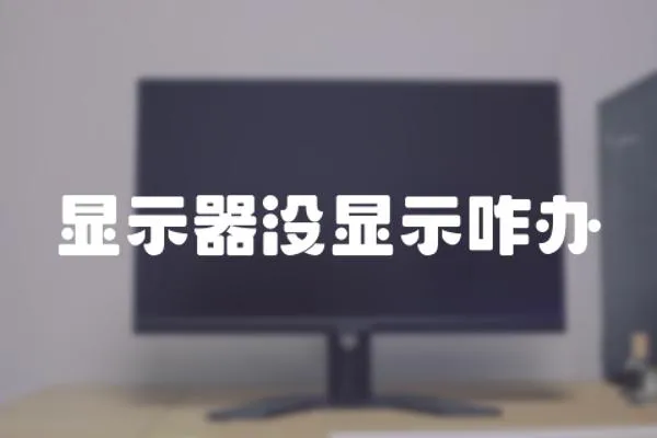 顯示器沒顯示咋辦