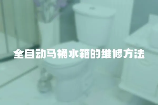 全自動馬桶水箱的維修方法