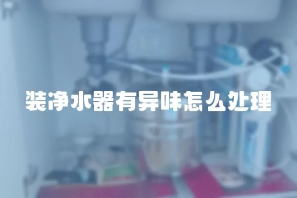 裝凈水器有異味怎么處理