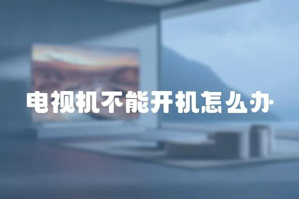 電視機不能開機怎么辦