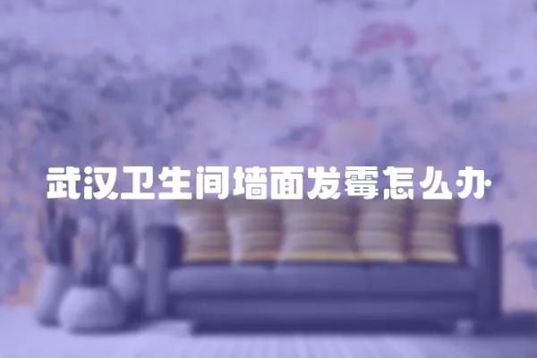 武漢衛生間墻面發霉怎么辦