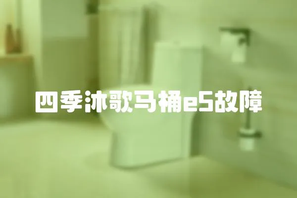 四季沐歌馬桶e5故障