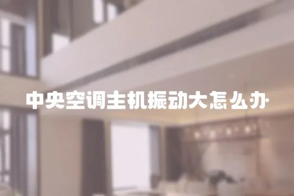中央空調主機振動大怎么辦