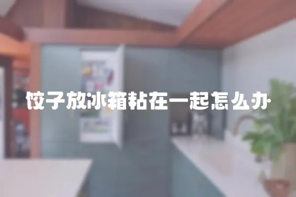 餃子放冰箱粘在一起怎么辦