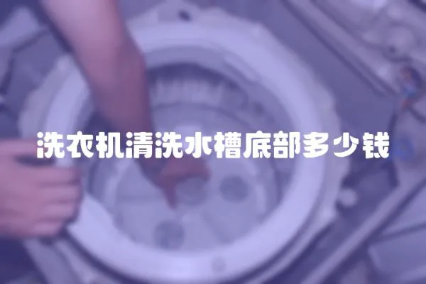 洗衣機清洗水槽底部多少錢