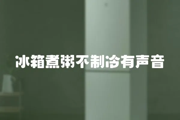 冰箱煮粥不制冷有聲音