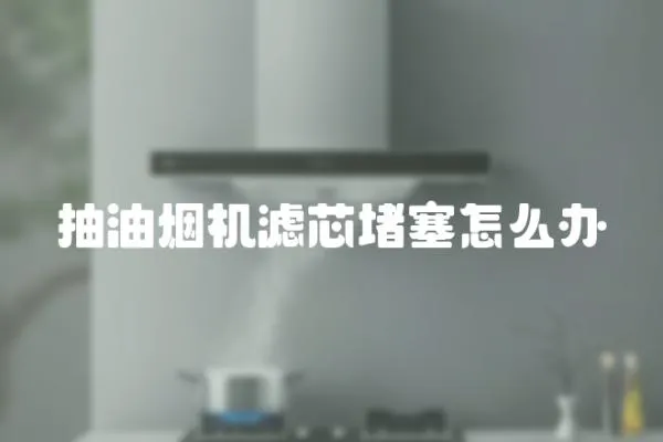 抽油烟机滤芯堵塞怎么办