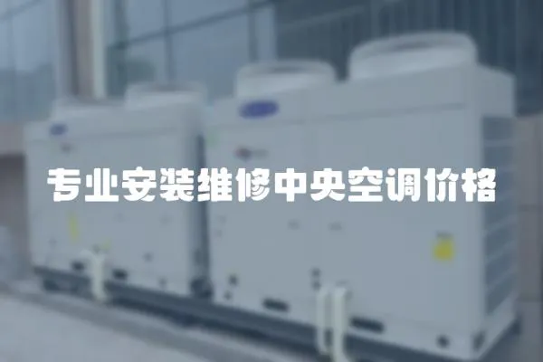 專業(yè)安裝維修中央空調(diào)價(jià)格