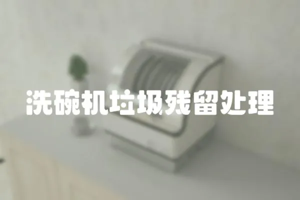 洗碗機垃圾殘留處理