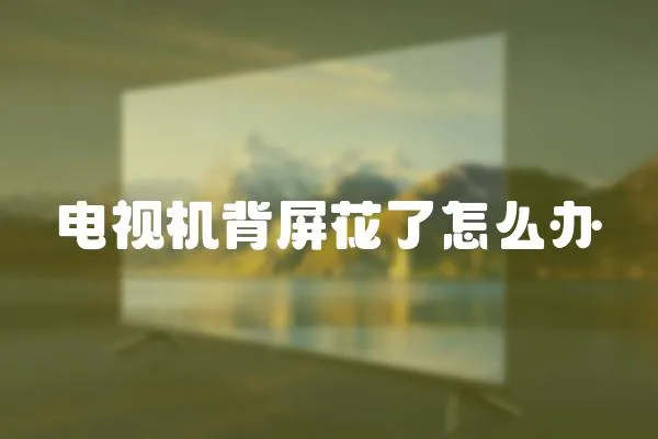 電視機背屏花了怎么辦