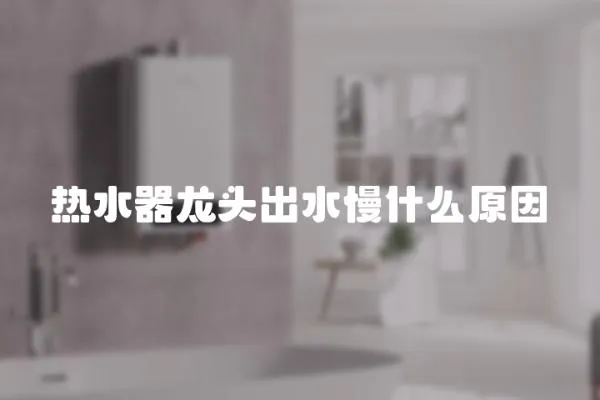 熱水器龍頭出水慢什么原因