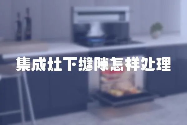 集成灶下縫隙怎樣處理