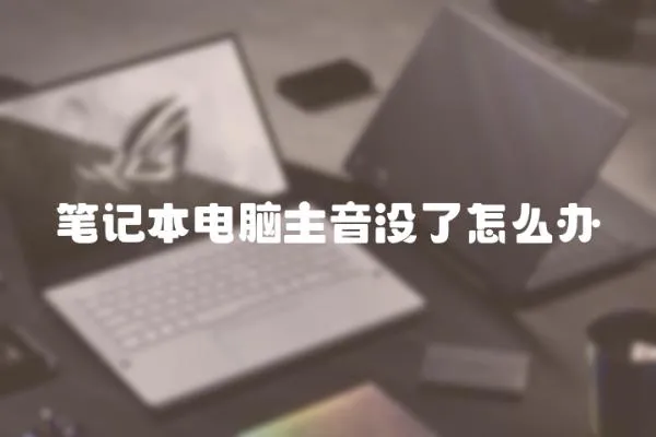 筆記本電腦主音沒了怎么辦