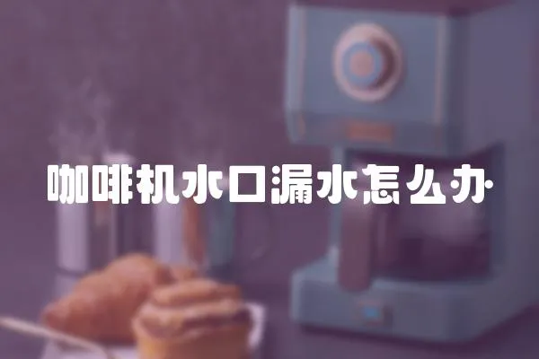 咖啡機(jī)水口漏水怎么辦