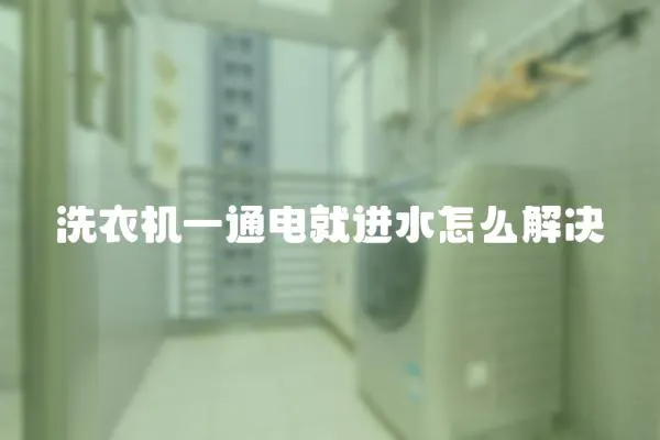 洗衣機一通電就進水怎么解決