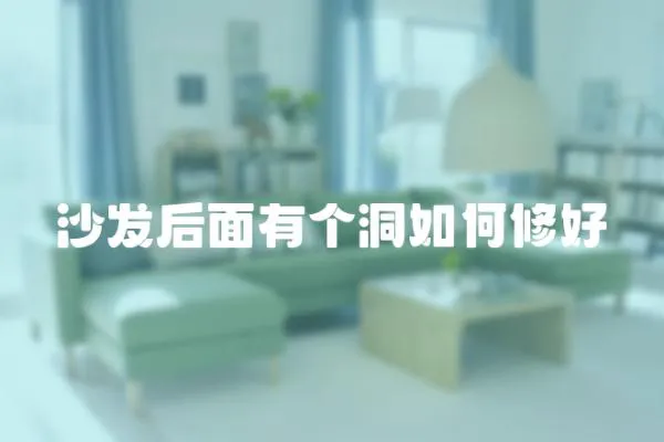 沙發后面有個洞如何修好