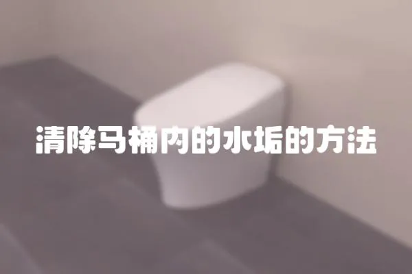清除馬桶內的水垢的方法