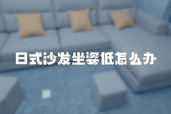 日式沙發坐姿低怎么辦