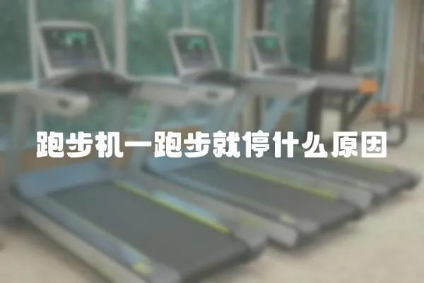 跑步機一跑步就停什么原因