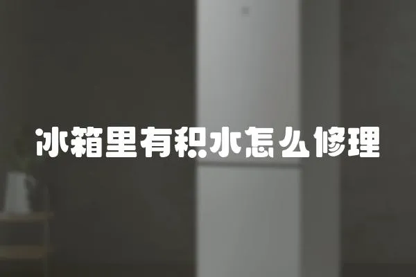 冰箱里有積水怎么修理