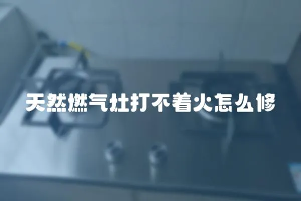 天然燃氣灶打不著火怎么修
