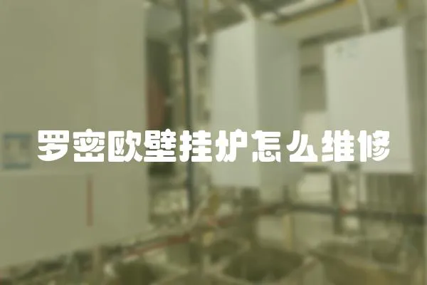 羅密歐壁掛爐怎么維修