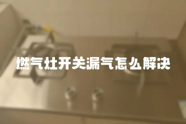 燃氣灶開關漏氣怎么解決