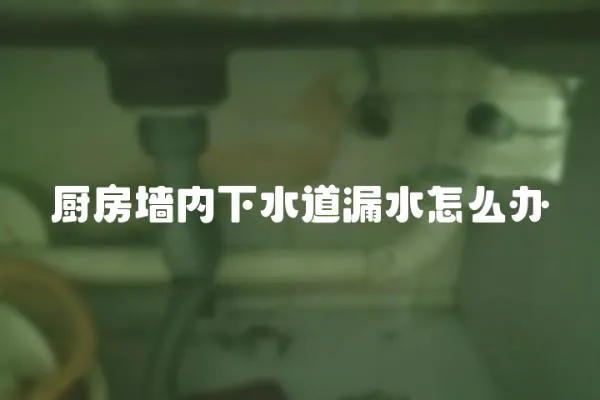 廚房墻內下水道漏水怎么辦