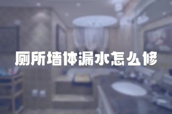 廁所墻體漏水怎么修