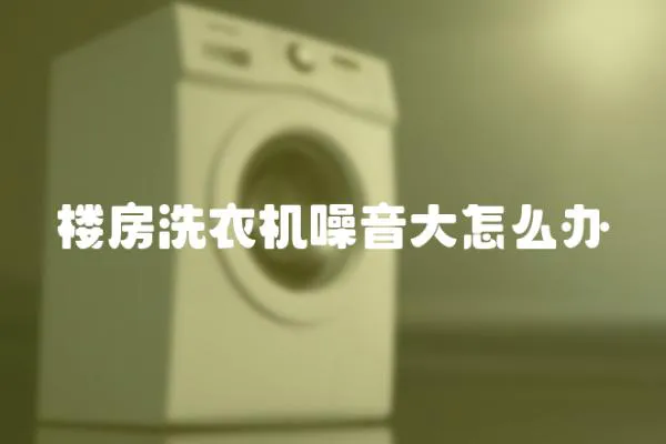 樓房洗衣機噪音大怎么辦