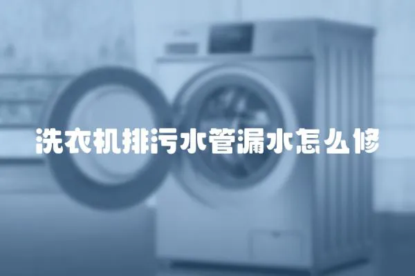 洗衣机排污水管漏水怎么修