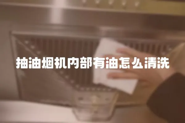 抽油煙機內部有油怎么清洗