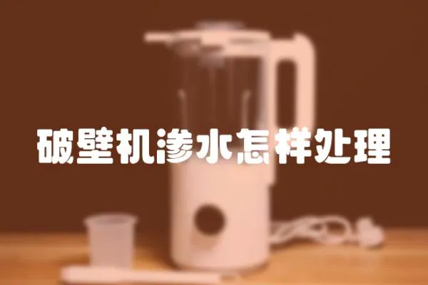 破壁機滲水怎樣處理