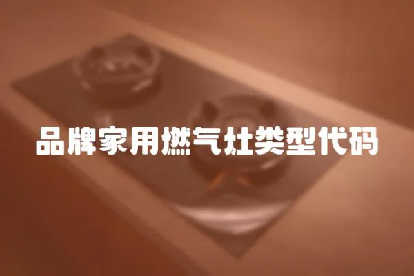 品牌家用燃?xì)庠铑?lèi)型代碼