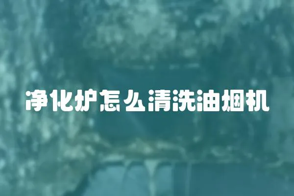 凈化爐怎么清洗油煙機