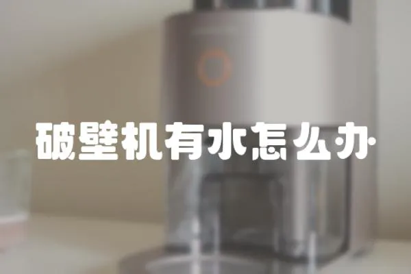 破壁機(jī)有水怎么辦