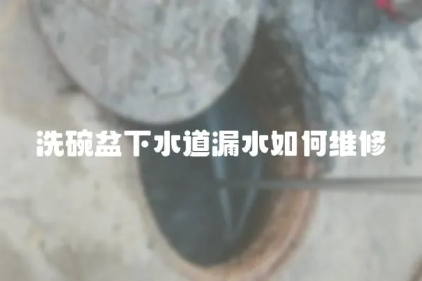 洗碗盆下水道漏水如何維修
