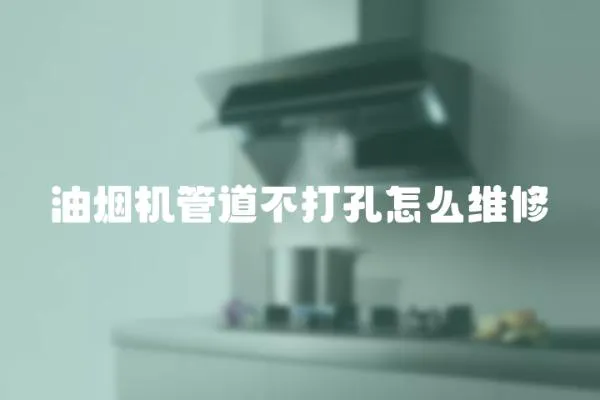 油煙機管道不打孔怎么維修