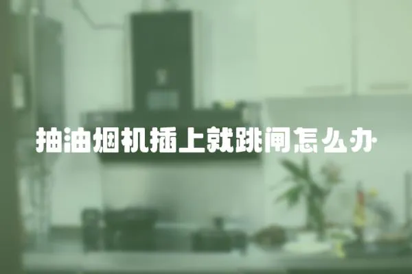 抽油煙機插上就跳閘怎么辦