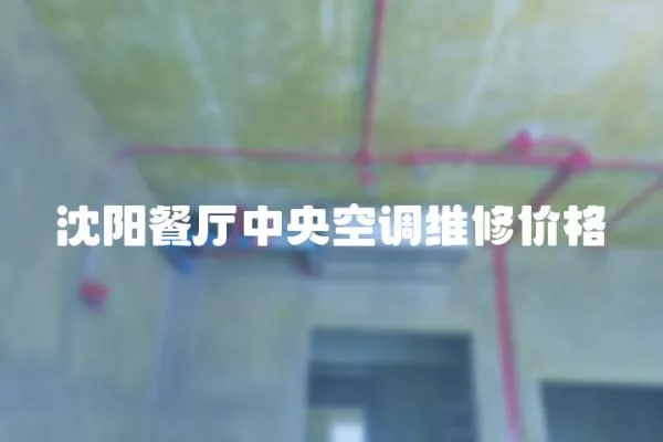 沈陽餐廳中央空調維修價格