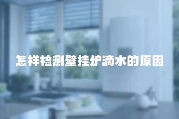 怎樣檢測(cè)壁掛爐滴水的原因