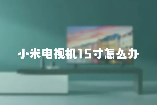 小米電視機15寸怎么辦
