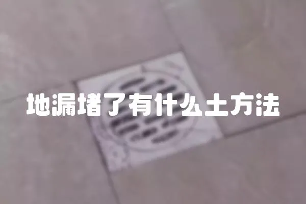 地漏堵了有什么土方法