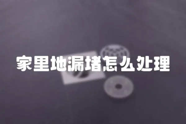 家里地漏堵怎么處理