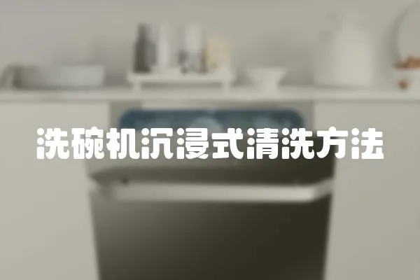 洗碗機(jī)沉浸式清洗方法